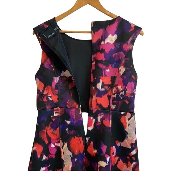Cynthia Rowley Dark Pink and Purple Floral Mini Party Dress - Picture 7 of 9